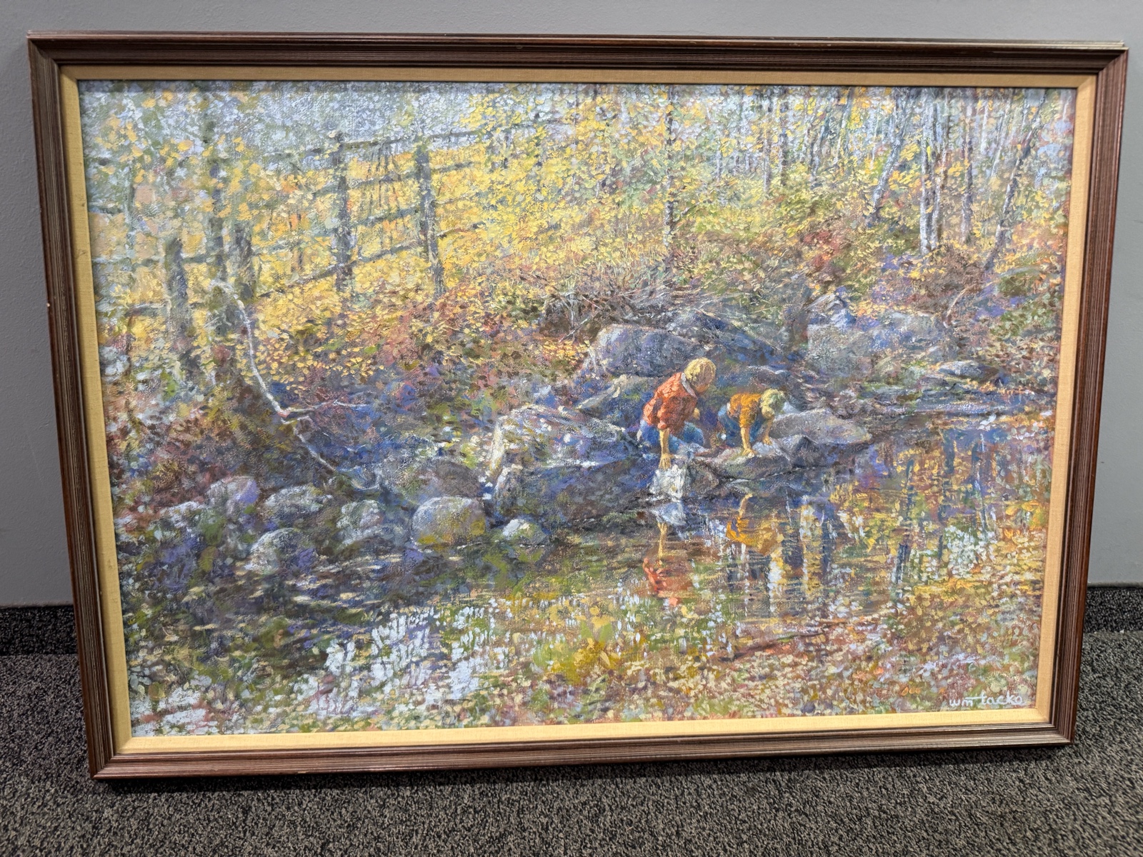 Large Picture Kids Playing in a Stream